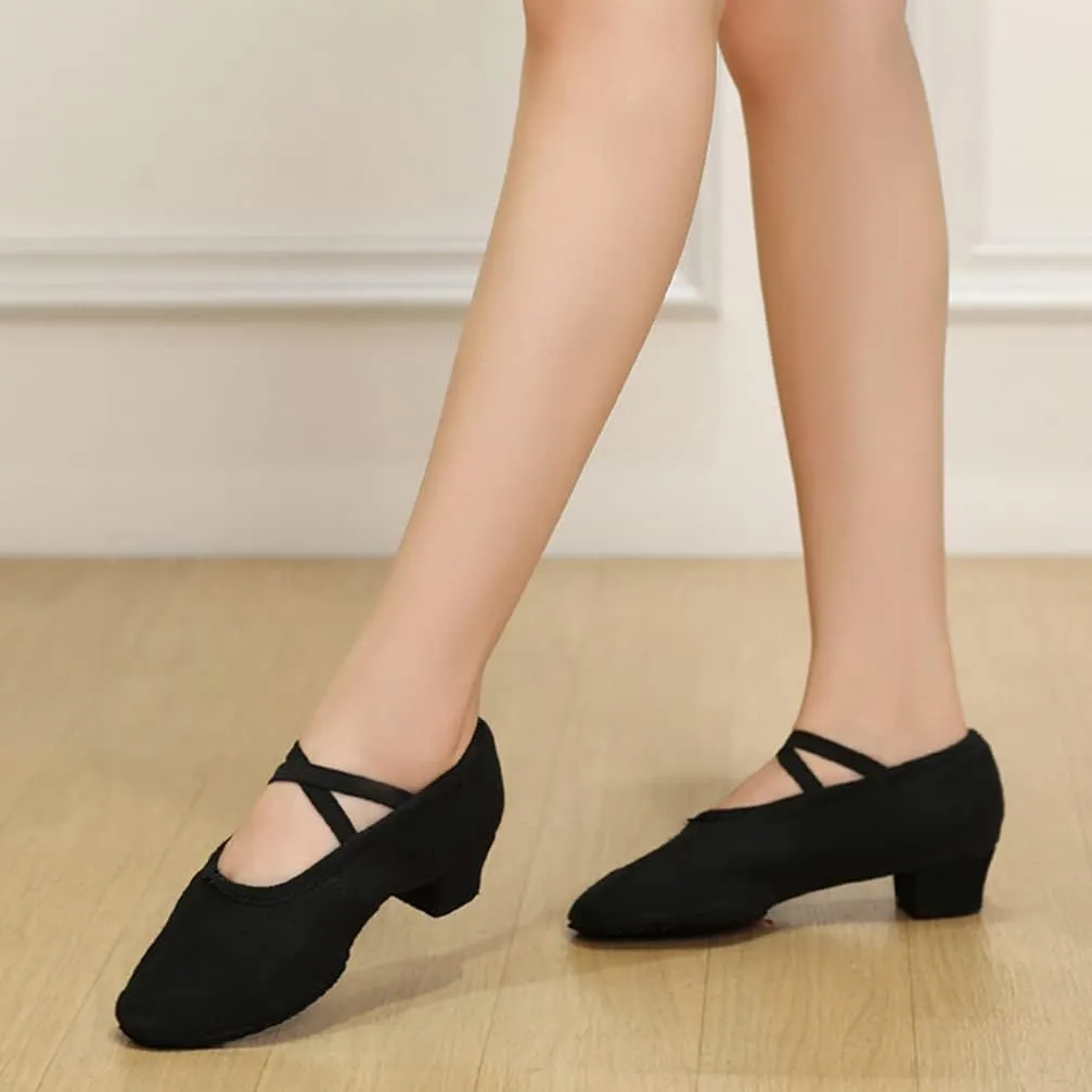 1 Pair Women's Dance Shoes Ballet Low Heels Yoga Ballet Shoes for Women Girls