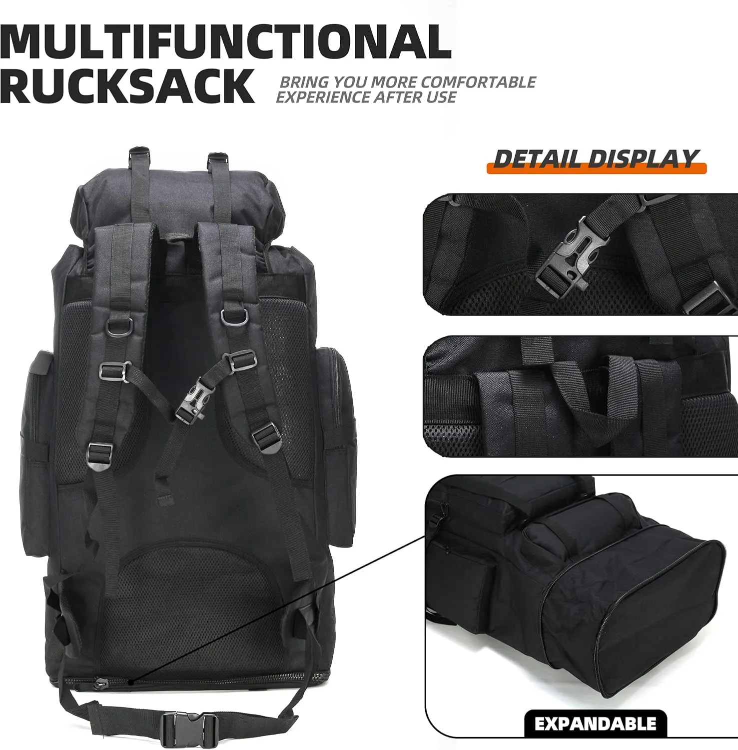 100L Camping Hiking Military Tactical Backpack Outdoor Climbing Sport Bags for Camping,Backpacking