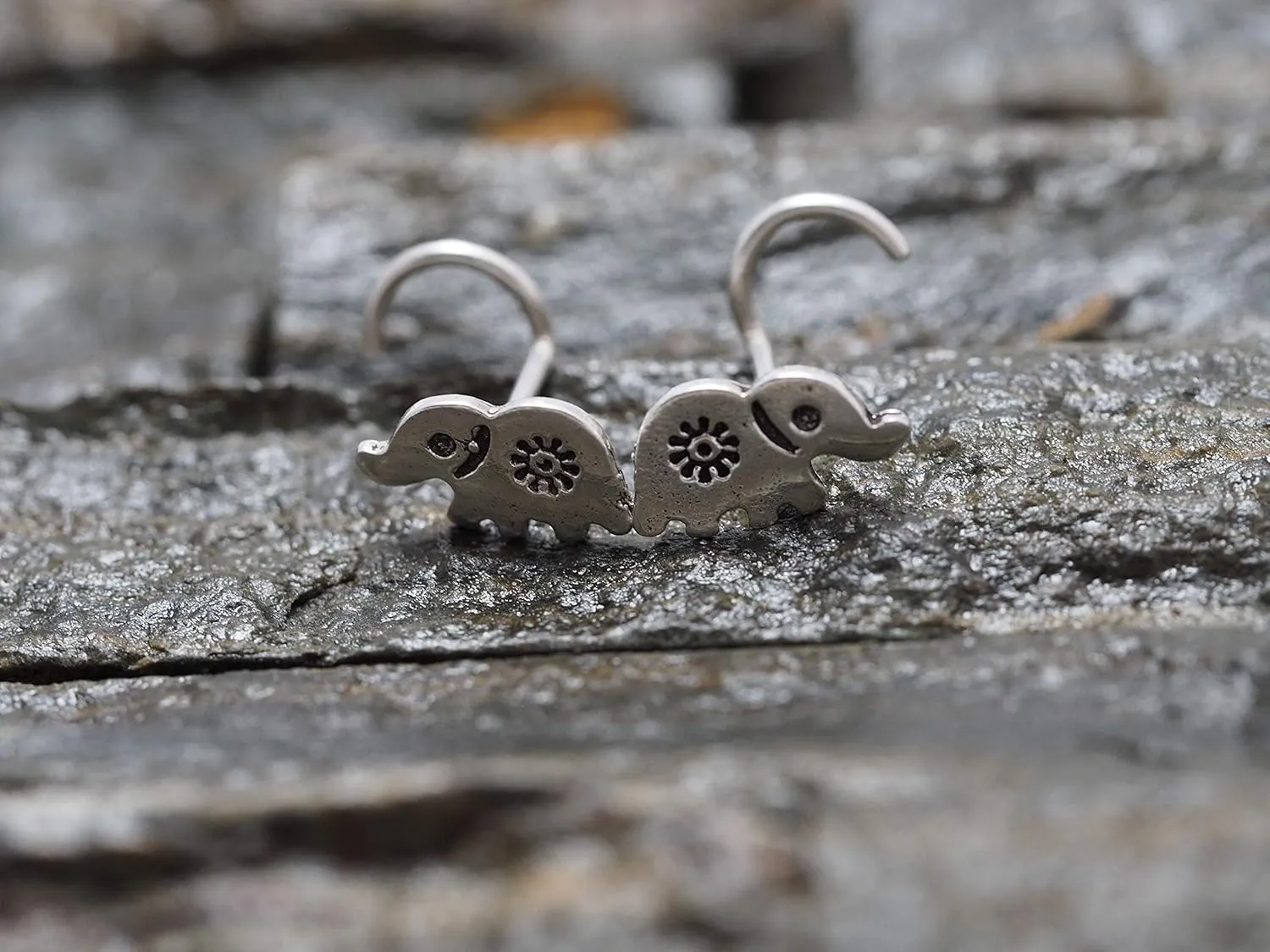18, 20 Gauge earrings,Elephant, Calf Nose Ring Stud, nose screw, Jewelry Nose Stud, Body Piercing Jewelry, Nose Piercing, Body Jewelry