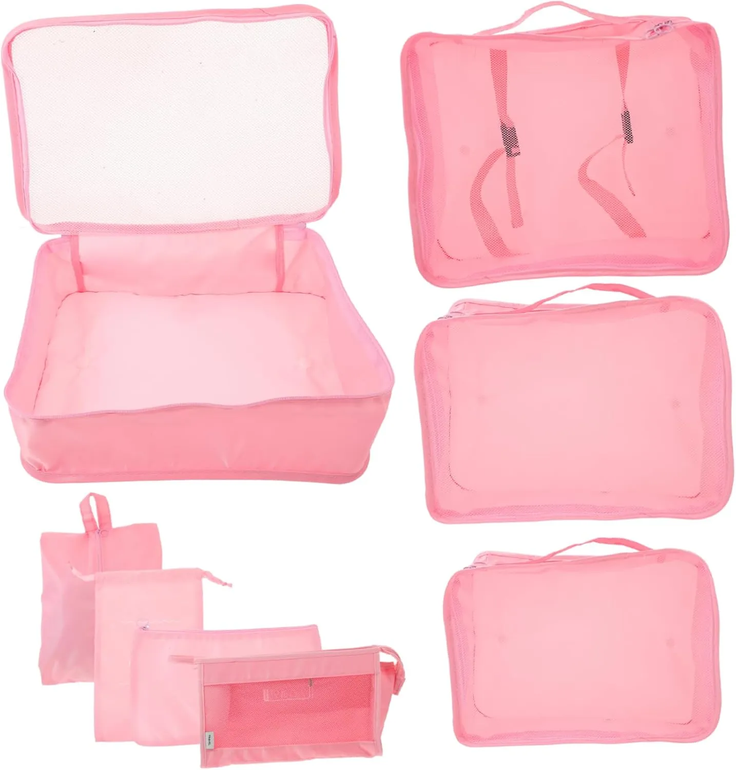 9-piece Set Travel Luggage Organizers Safe Compact Storage Bag Suitcase Packing Cubes for Clothing Makeup Shoes Toiletries