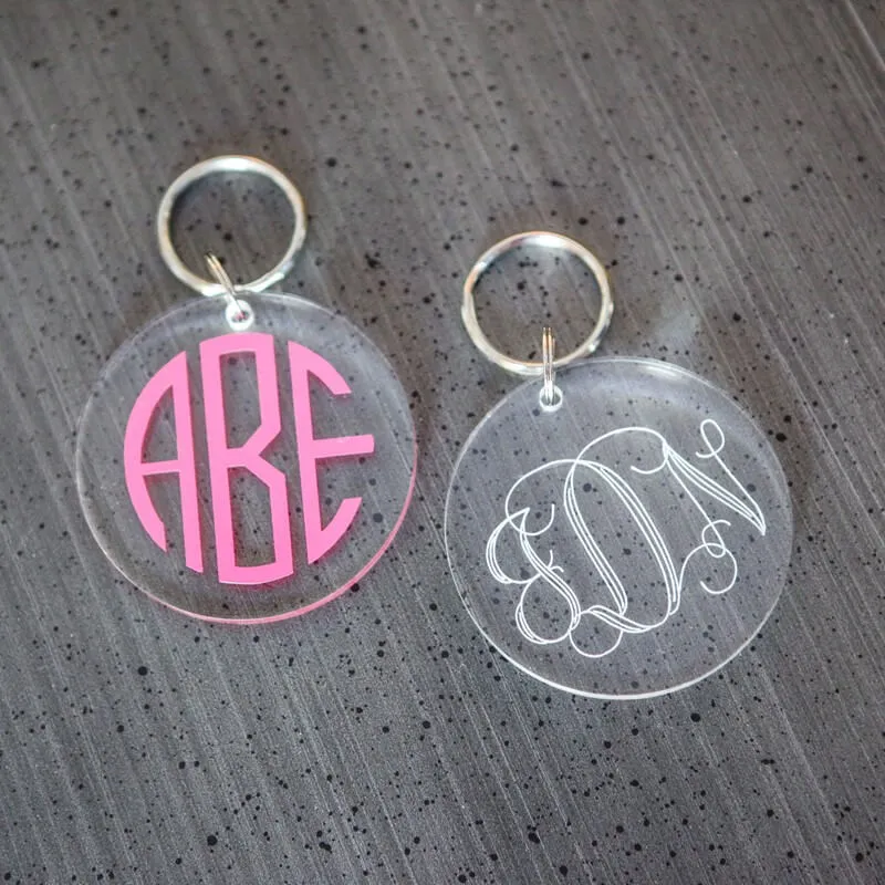 Acrylic Key Ring with Vinyl