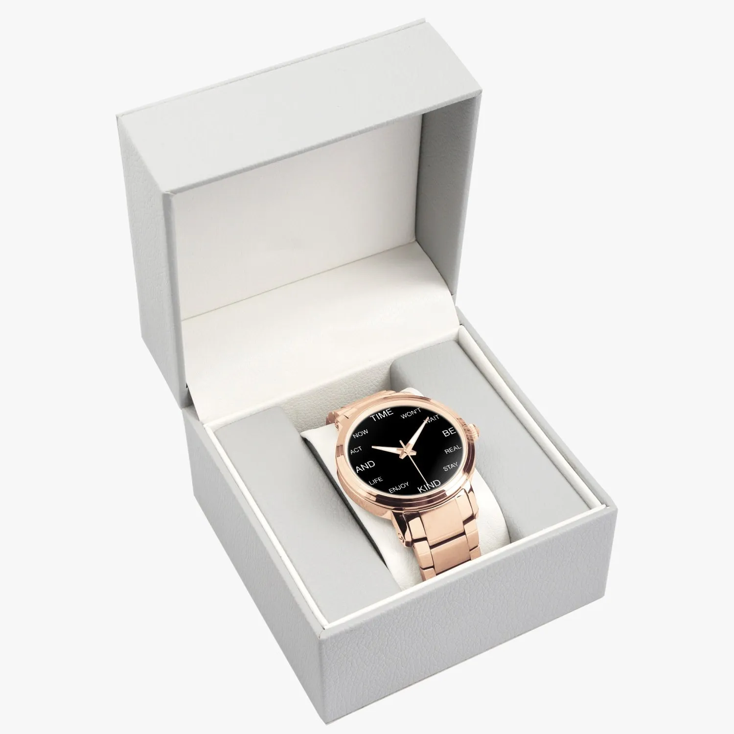 Act Now Motivational Quote Automatic Watch
