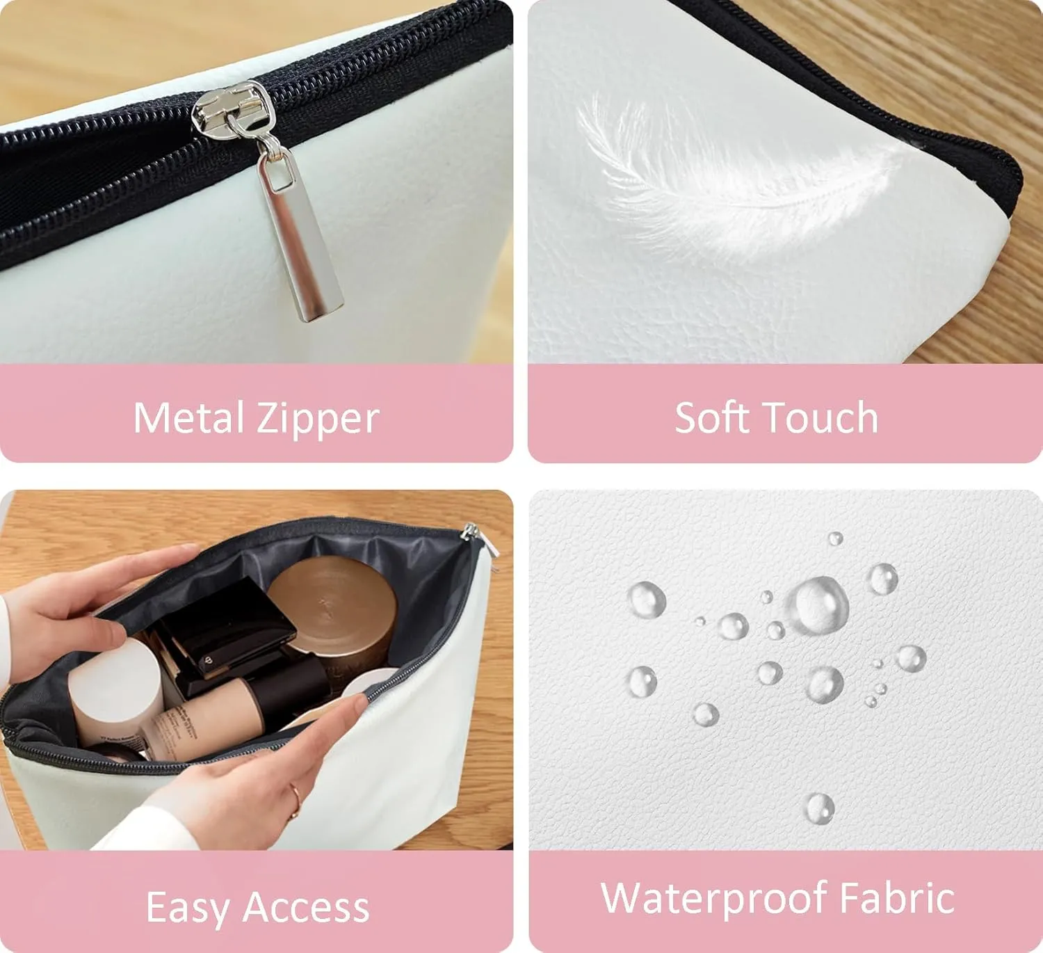 Aesthetic Penguin Makeup Bag for Women,Just A Girl Who Love Penguin Gifts Leather Small Zipper Pouch for Purse,Cosmetic Bag Zipper Pouch for Women Teens Girl,Small Makeup Bag