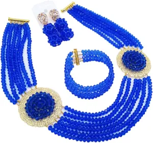 African Jewelry Sets for Women Nigerian Beads Jewelry Set Bridal and Earrings