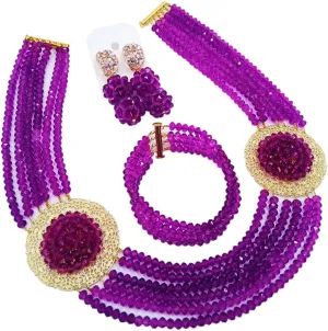 African Jewelry Sets for Women Nigerian Beads Jewelry Set Bridal and Earrings