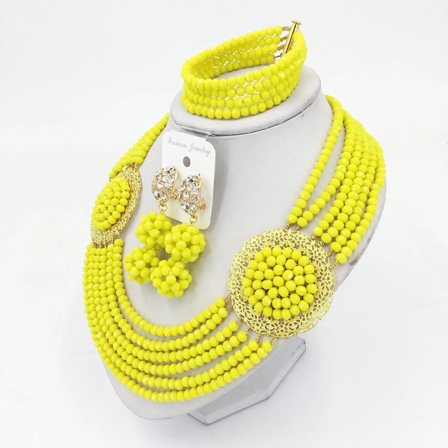 African Jewelry Sets for Women Nigerian Beads Jewelry Set Bridal and Earrings