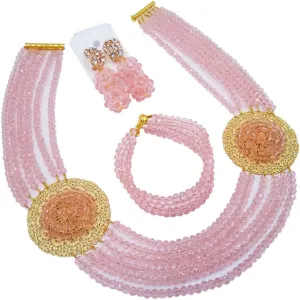 African Jewelry Sets for Women Nigerian Beads Jewelry Set Bridal and Earrings