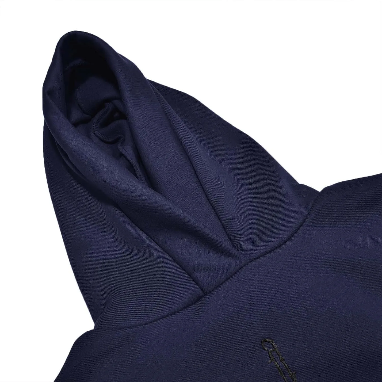 Alalaso Fleece Hoodies for Men Cowl Neck Sweatshirts Casual Pullover Fall Winter Loose Fit Tops with Embroidery