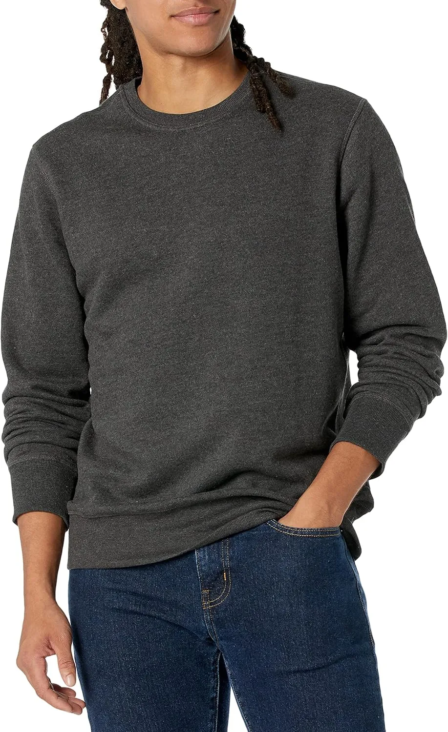 Amazon Essentials Men's Fleece Crewneck Sweatshirt (Available in Big & Tall)