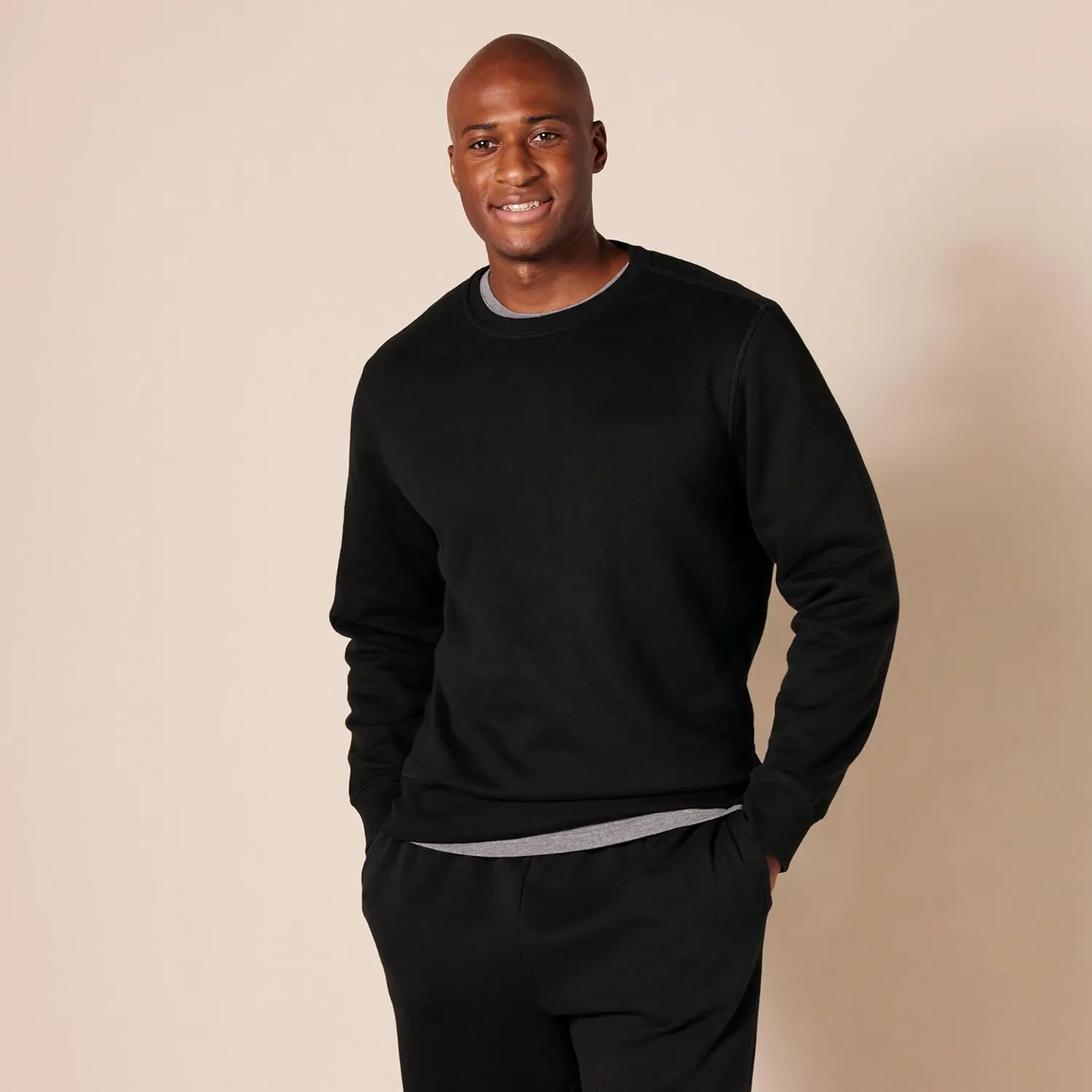 Amazon Essentials Men's Fleece Crewneck Sweatshirt (Available in Big & Tall)