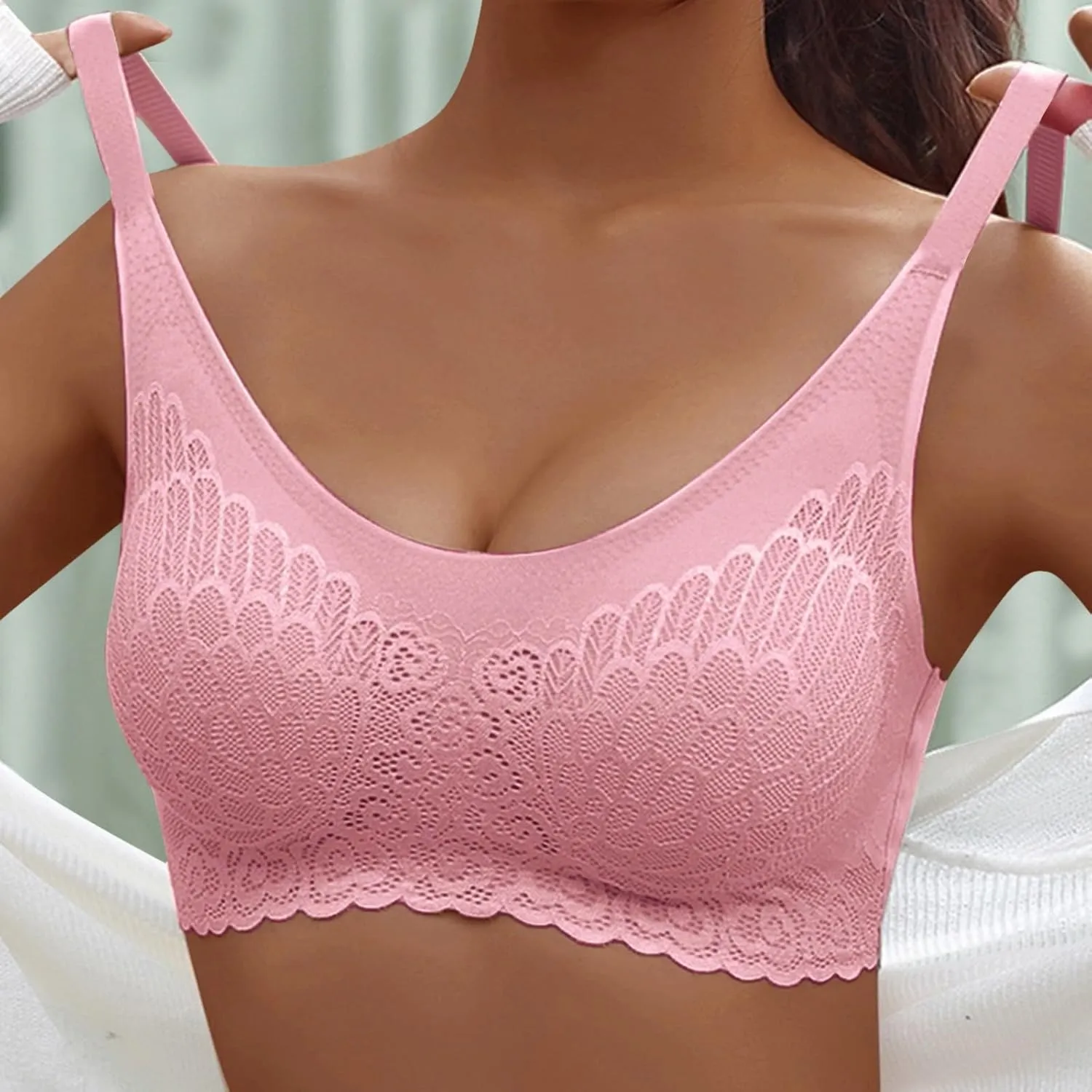 Anti Sagging Bra, Anti-Saggy Breathable Lace Large Size Bra Plus Size Bras for Women