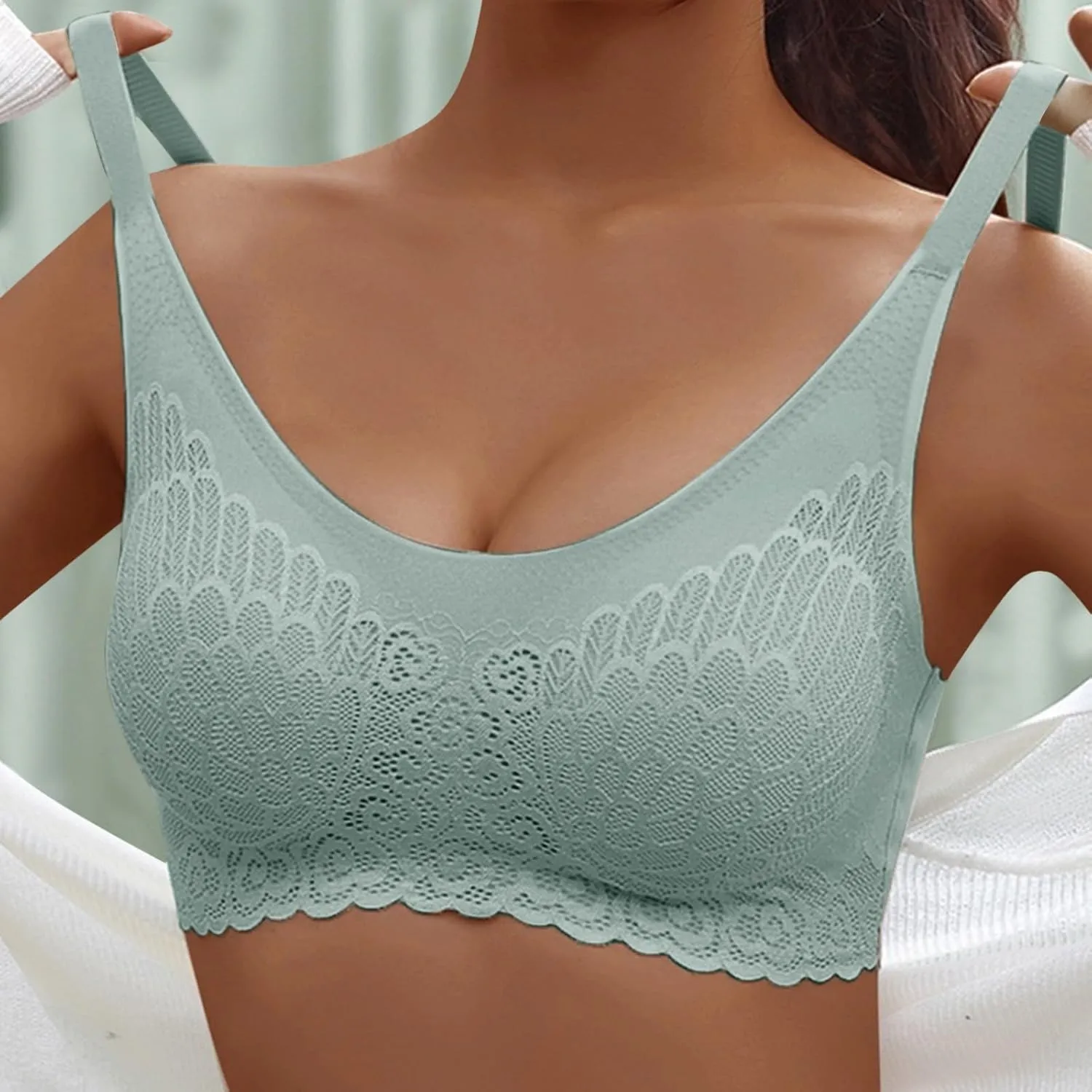 Anti Sagging Bra, Anti-Saggy Breathable Lace Large Size Bra Plus Size Bras for Women