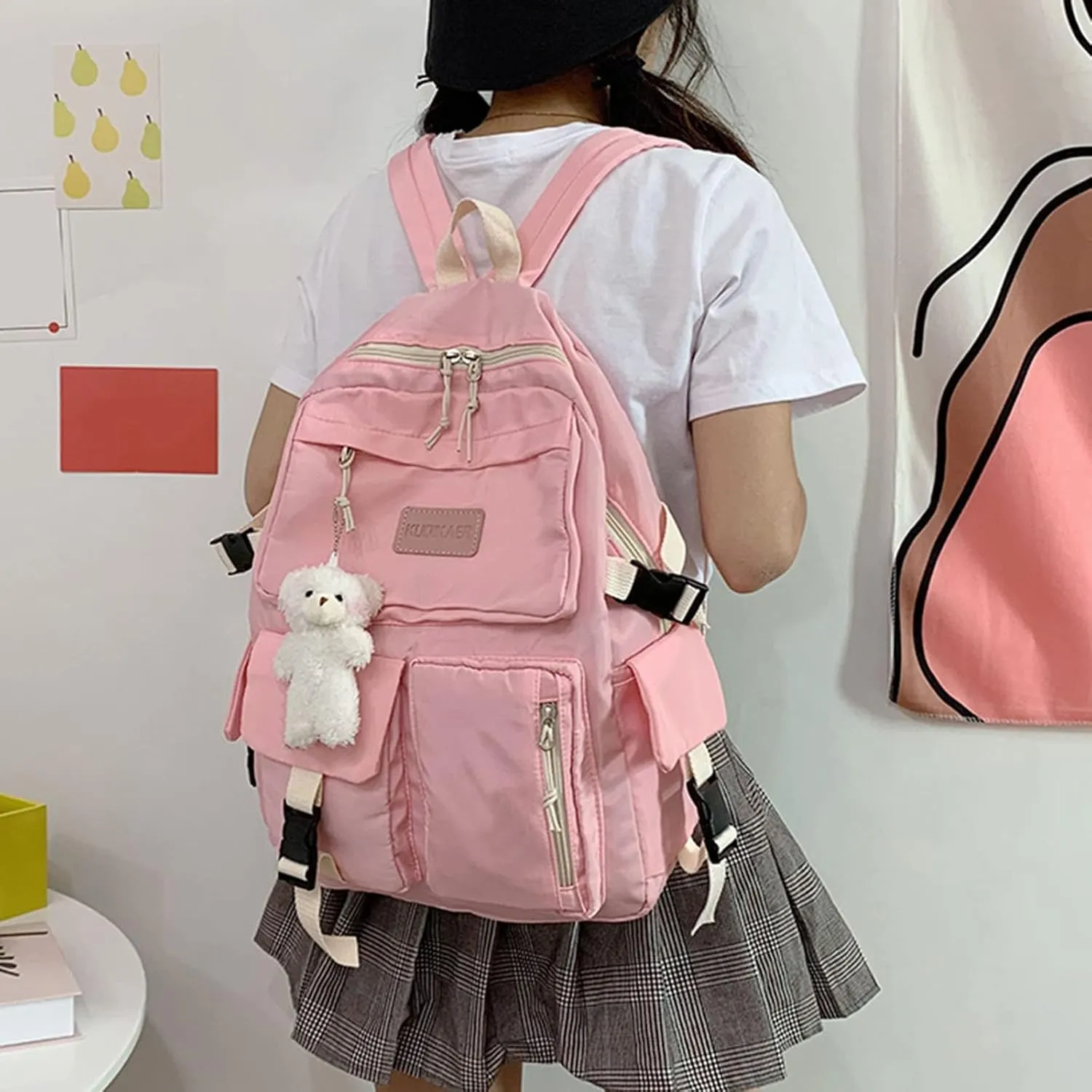 Anti Theft Backpack with Secured Zipper Waterproof Stylish Daypack Purses Shoulder Bags Back Pack Purses Women(One Size)