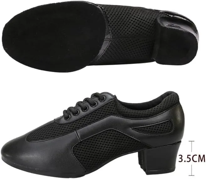 AOQUNFS Women Latin Ballroom Dance Shoes Lace-up Modern Salsa Dancing Shoes,Model KC10235