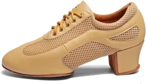 AOQUNFS Women Latin Ballroom Dance Shoes Lace-up Modern Salsa Dancing Shoes,Model KC10235