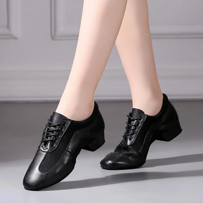 AOQUNFS Women Latin Ballroom Dance Shoes Lace-up Modern Salsa Dancing Shoes,Model KC10235
