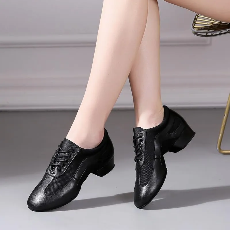 AOQUNFS Women Latin Ballroom Dance Shoes Lace-up Modern Salsa Dancing Shoes,Model KC10235