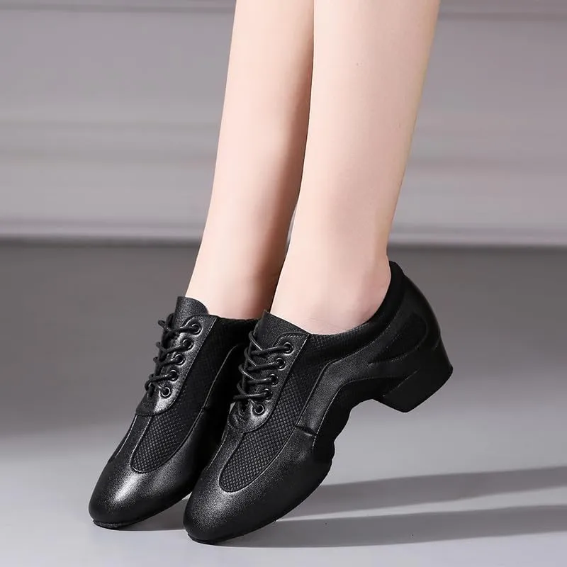 AOQUNFS Women Latin Ballroom Dance Shoes Lace-up Modern Salsa Dancing Shoes,Model KC10235