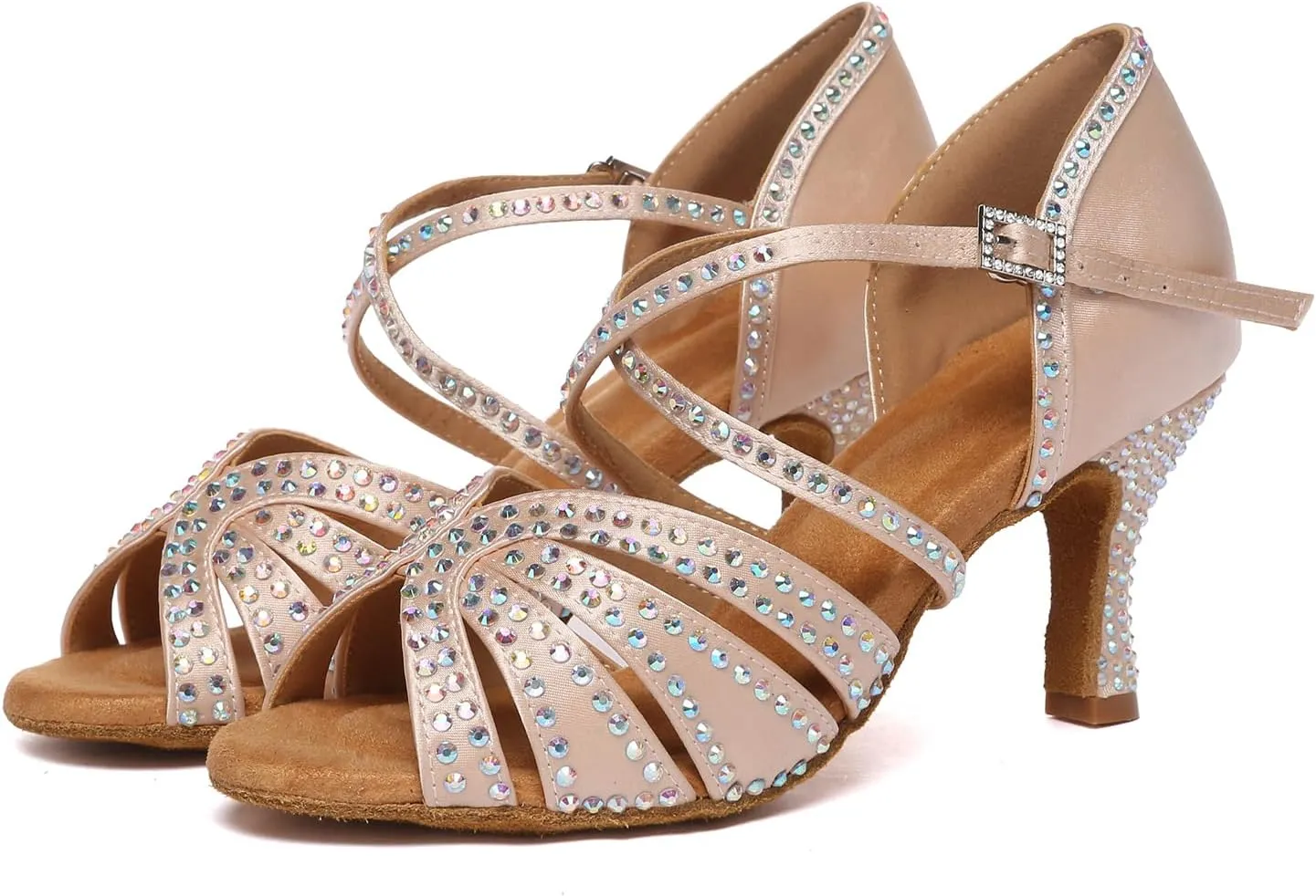 AOQUNFS Women's Latin Dance Shoes Ballroom Salsa Practice Performance Dancing Shoes,Model L612