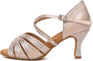 AOQUNFS Women's Latin Dance Shoes Ballroom Salsa Practice Performance Dancing Shoes,Model L612
