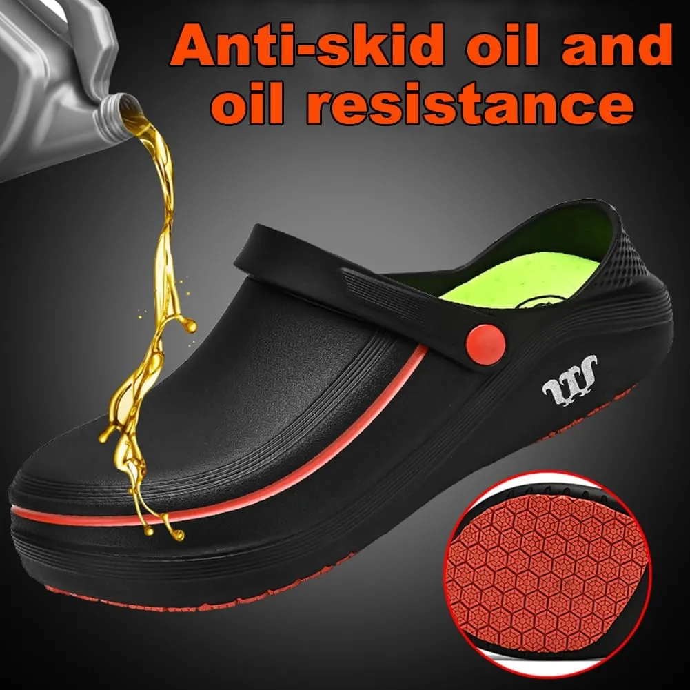 Armadillo Chef Shoes Men Women Chef Shoes for Women Men Slip On Chef Clogs for Men Slip Resistant Waterproof Work Shoes Lightweight Kitchen Nurse Shoes