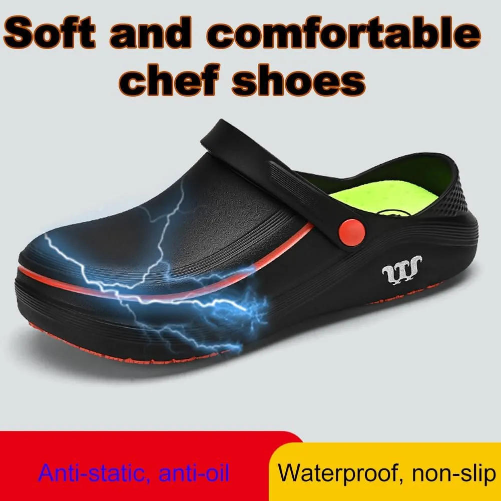 Armadillo Chef Shoes Men Women Chef Shoes for Women Men Slip On Chef Clogs for Men Slip Resistant Waterproof Work Shoes Lightweight Kitchen Nurse Shoes