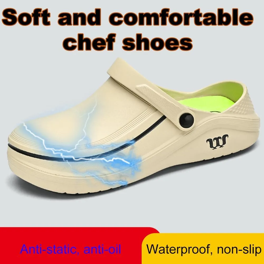 Armadillo Chef Shoes Men Women Chef Shoes for Women Men Slip On Chef Clogs for Men Slip Resistant Waterproof Work Shoes Lightweight Kitchen Nurse Shoes
