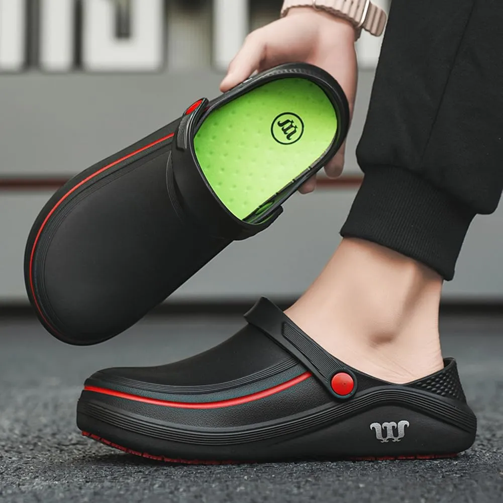 Armadillo Chef Shoes Men Women Chef Shoes for Women Men Slip On Chef Clogs for Men Slip Resistant Waterproof Work Shoes Lightweight Kitchen Nurse Shoes
