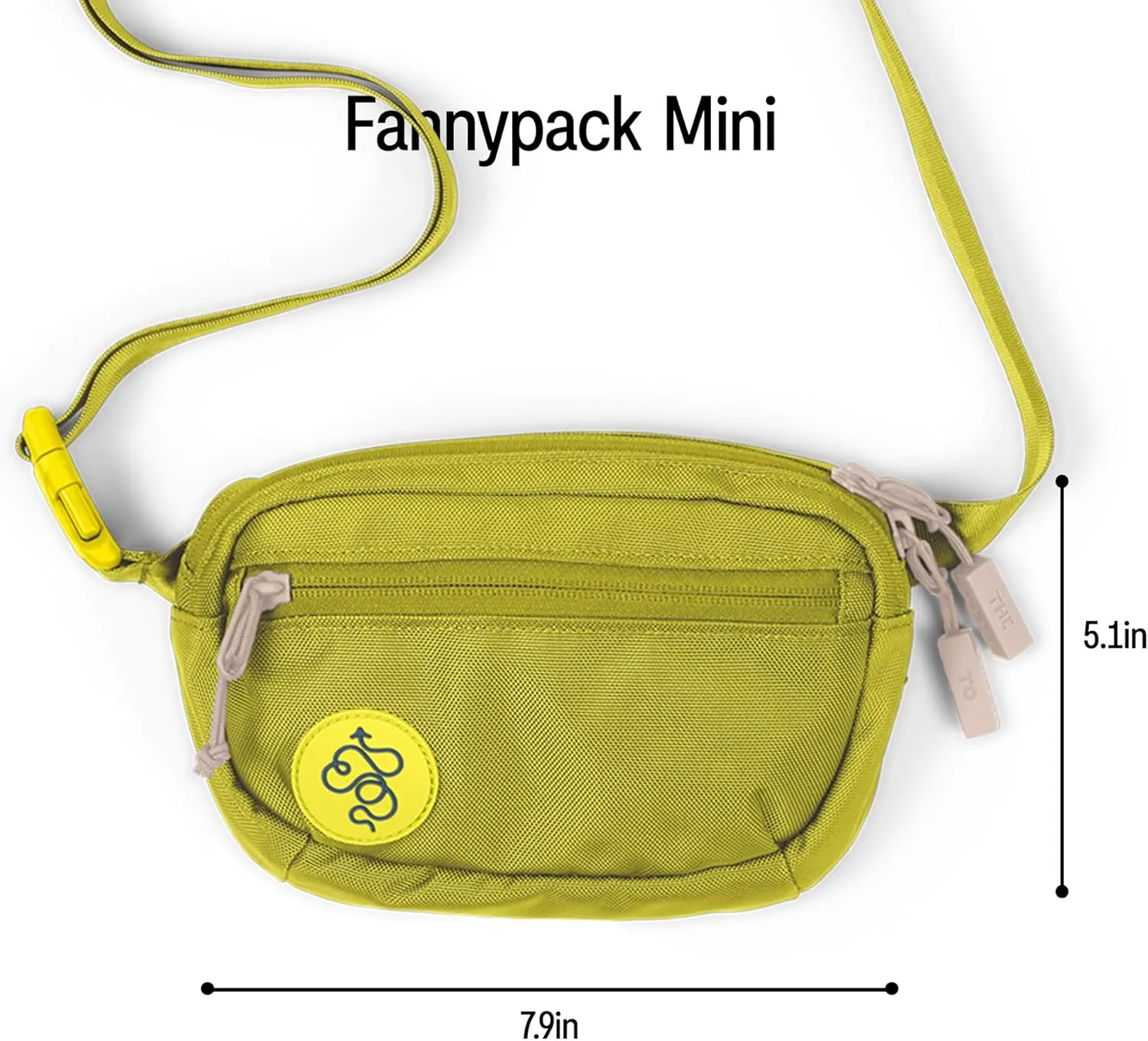 Baboon to the Moon Fanny Pack - Trendy, Compact, Water-Repellent Waist Bag in Multiple Colors and Sizes for Men and Women (Citronelle, Mini (1.5L))