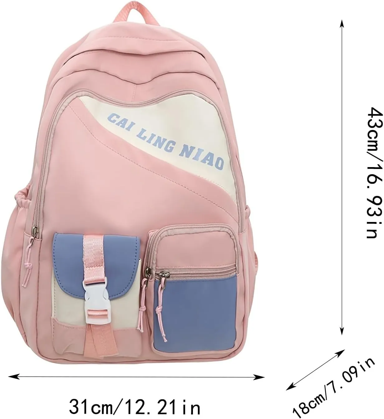 Backpack Purse for Women Medium Size Cute Bookbags for College School Travel Fashion Bags for Travel Work Gift(Black)