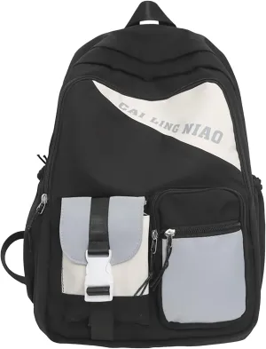 Backpack Purse for Women Medium Size Cute Bookbags for College School Travel Fashion Bags for Travel Work Gift(Black)