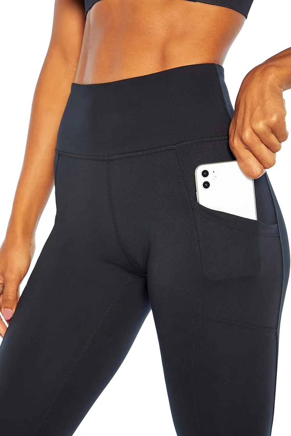 Balance Collection Women's Crescent Tummy Control Pocket Legging