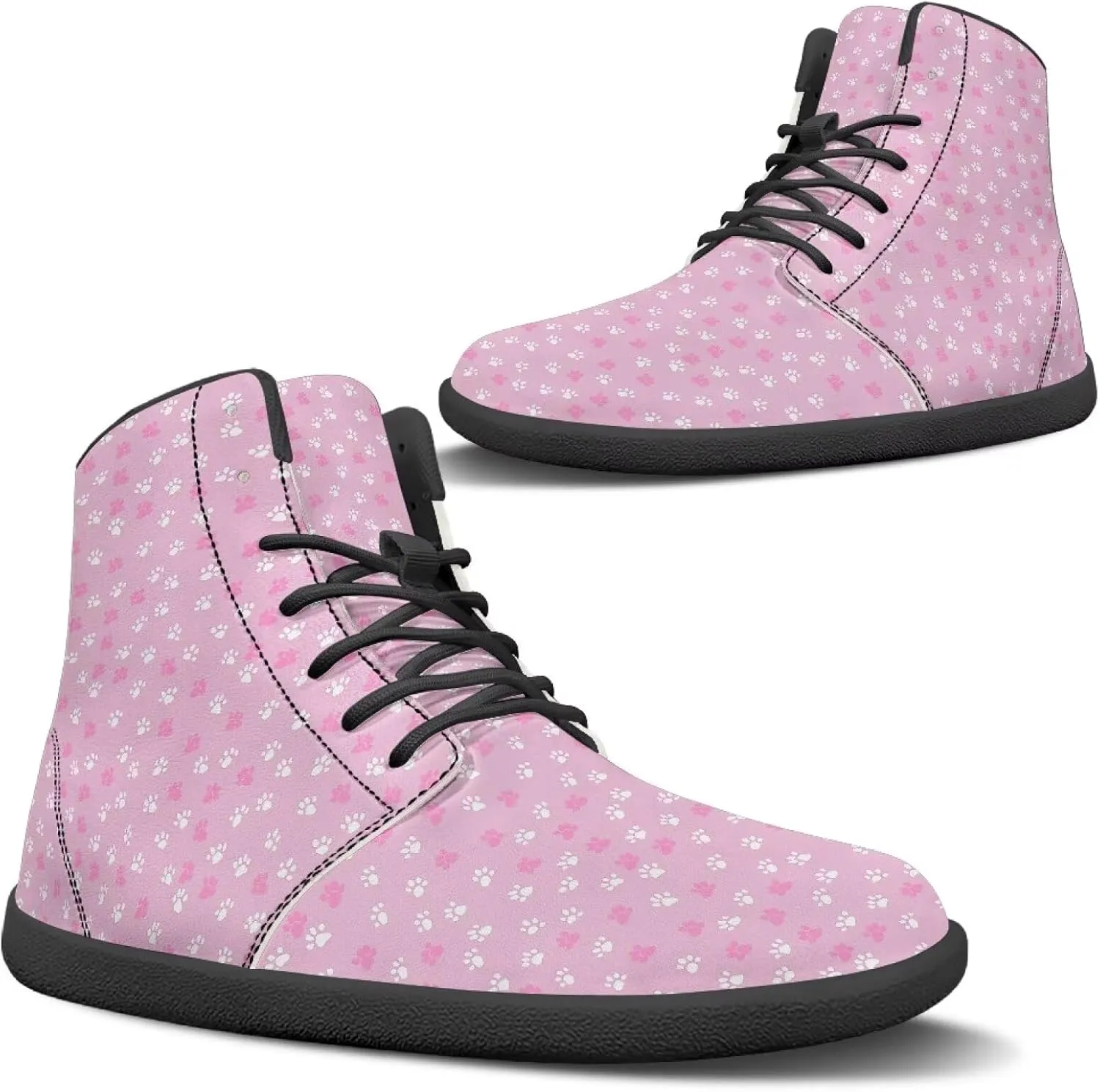Barefoot Shoes for Women Comfortable High Top Anti-Skid Wide Toe Box Tennis Shoes Waterproof Zero Drop Minimalist Sport Hiking Sneakers for Women US 6-13.5