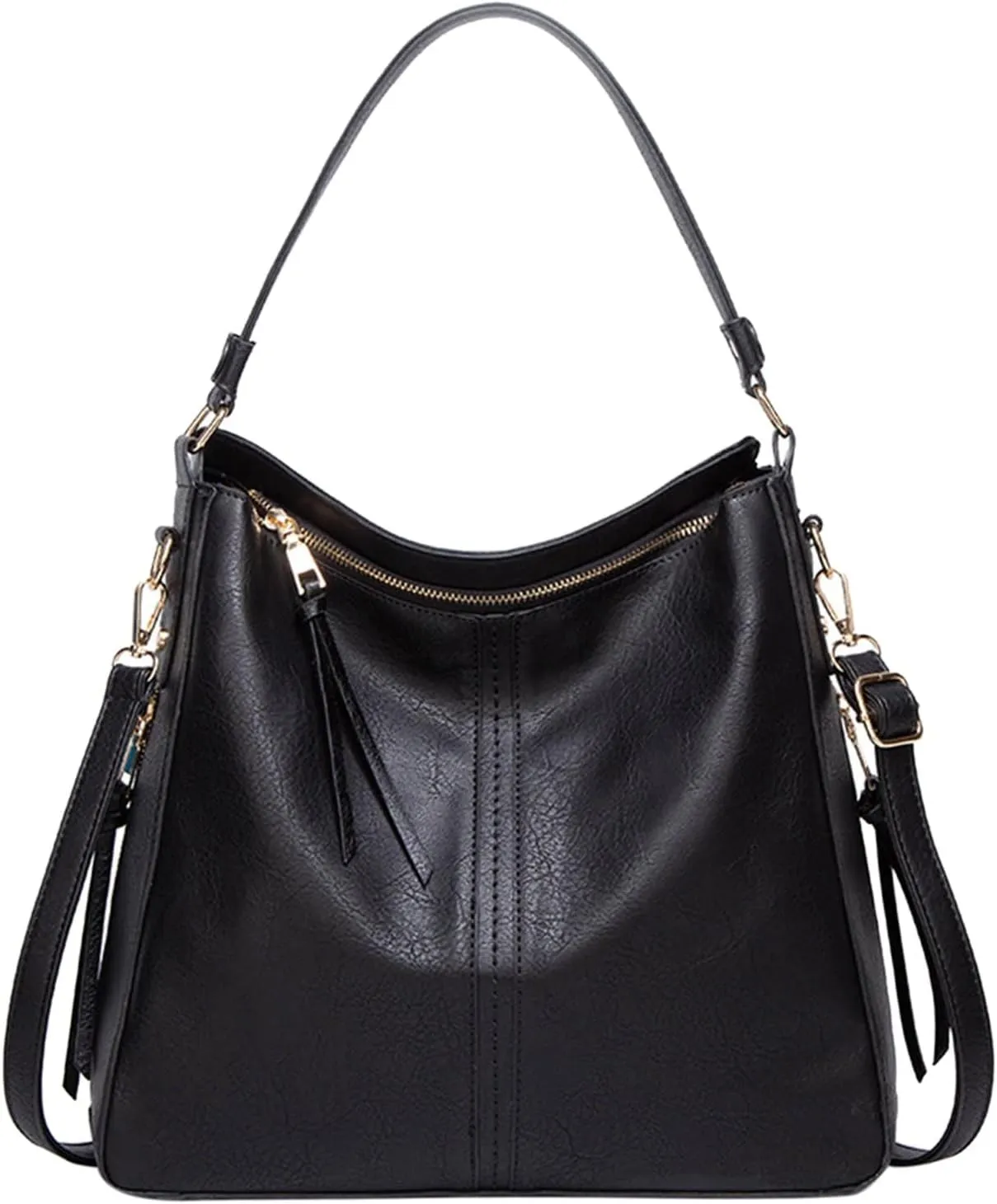 Beach Tote Bag 4 Packet Solid Color Leather Handbags Shoulder Bags Crossbody Hobo Bags Card Purse Work Travel Essential M