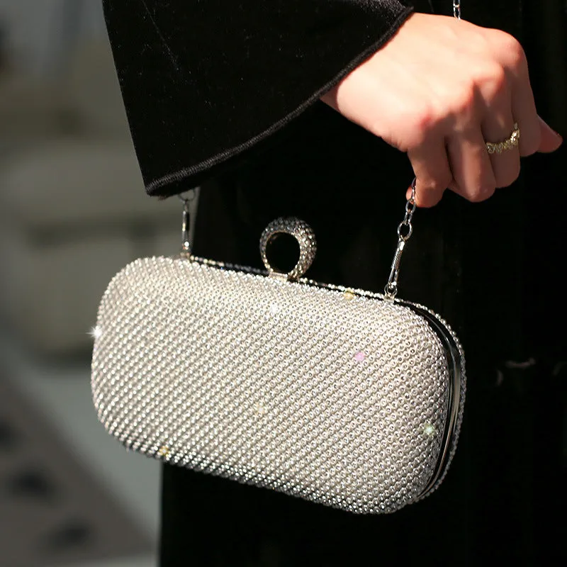 Beads Evening Handbags with Rhinestones