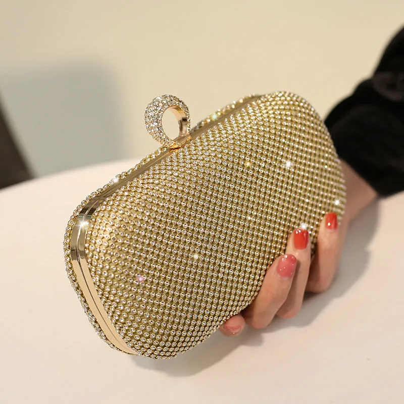 Beads Evening Handbags with Rhinestones