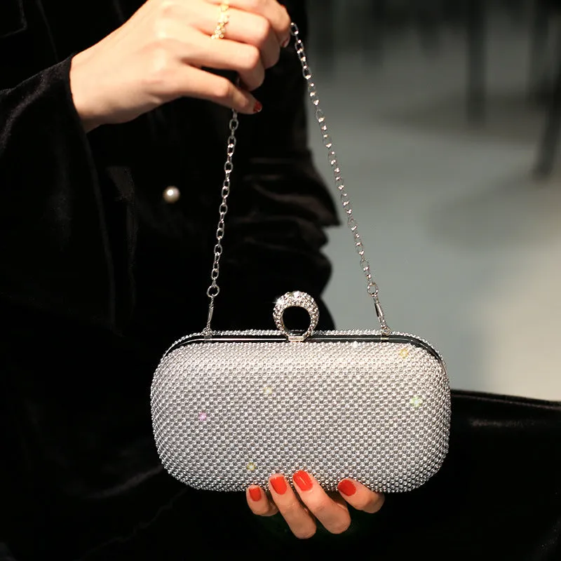 Beads Evening Handbags with Rhinestones
