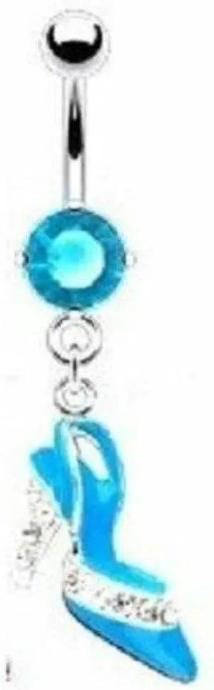 Belly Button Ring Navel High Heel Sandal Slipper Body Jewelry 14g [Jewelry]