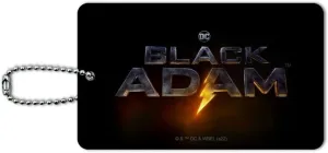 Black Adam Logo Luggage Card Suitcase Carry-On ID Tag
