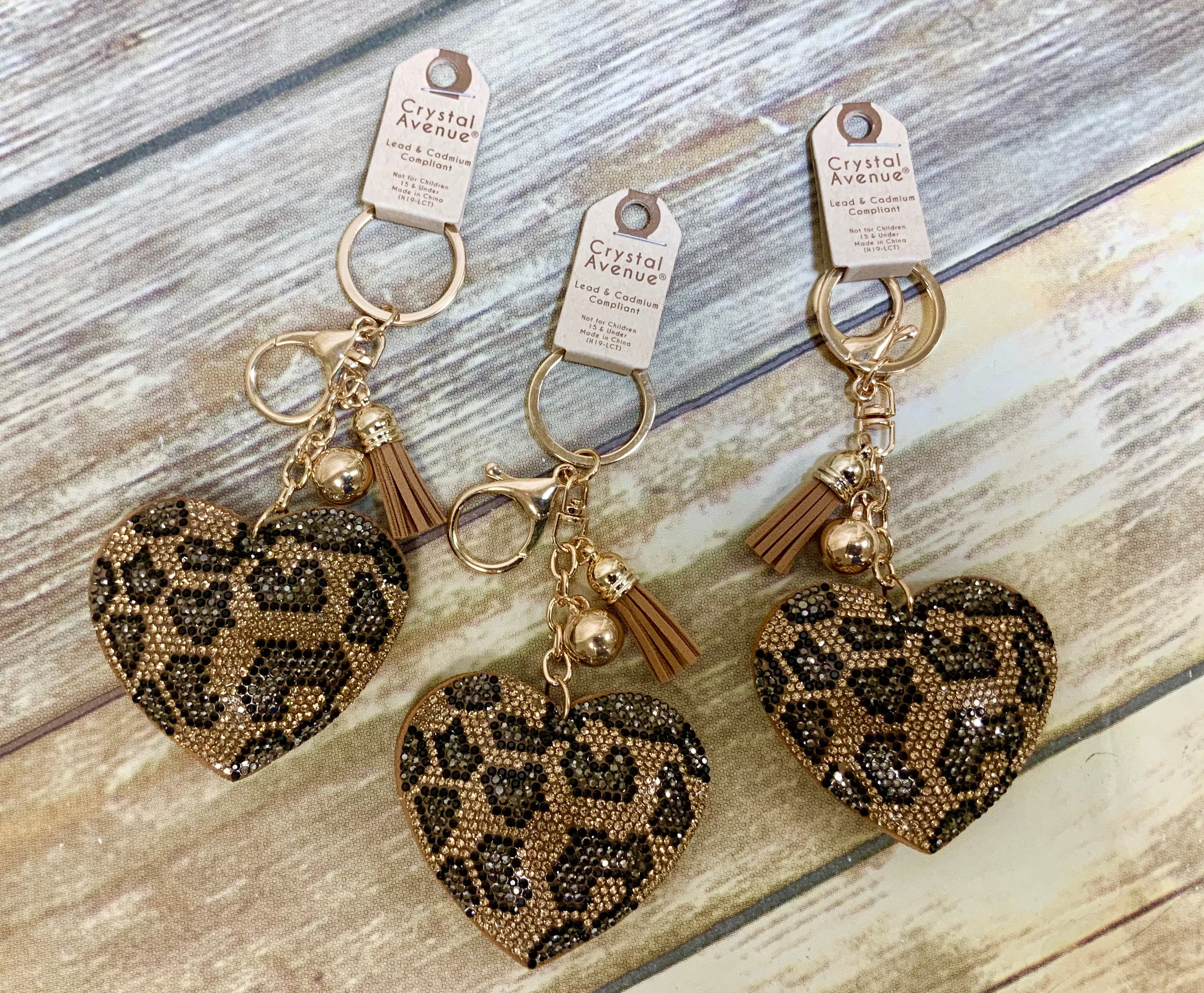 Bling Key Chains/Purse/ Bag Charm with a Faux Suede Tassel
