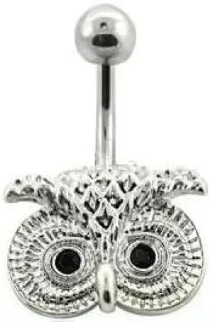 Body Accentz Belly Button Ring Navel Owl Body Jewelry 14 Gauge [Jewelry]