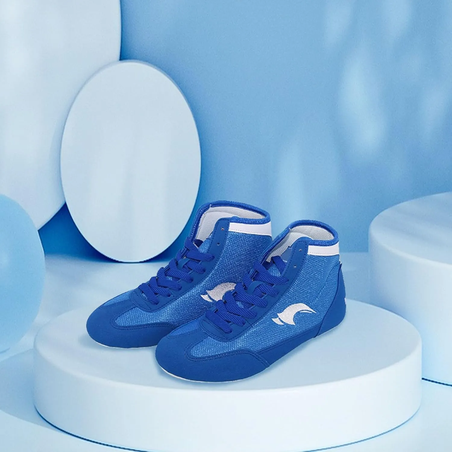 Boxing Shoes for Kids Sports Training Shoes Men's Wrestling Shoes Boys Girls High Top Boots Competition Fitness