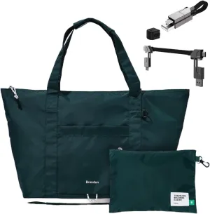 Branden - Foldable Tote Bag for Travel, 6-in-1 Multi Charger Cable Included, Lightweight, Compartments