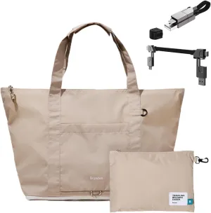 Branden - Foldable Tote Bag for Travel, 6-in-1 Multi Charger Cable Included, Lightweight, Compartments