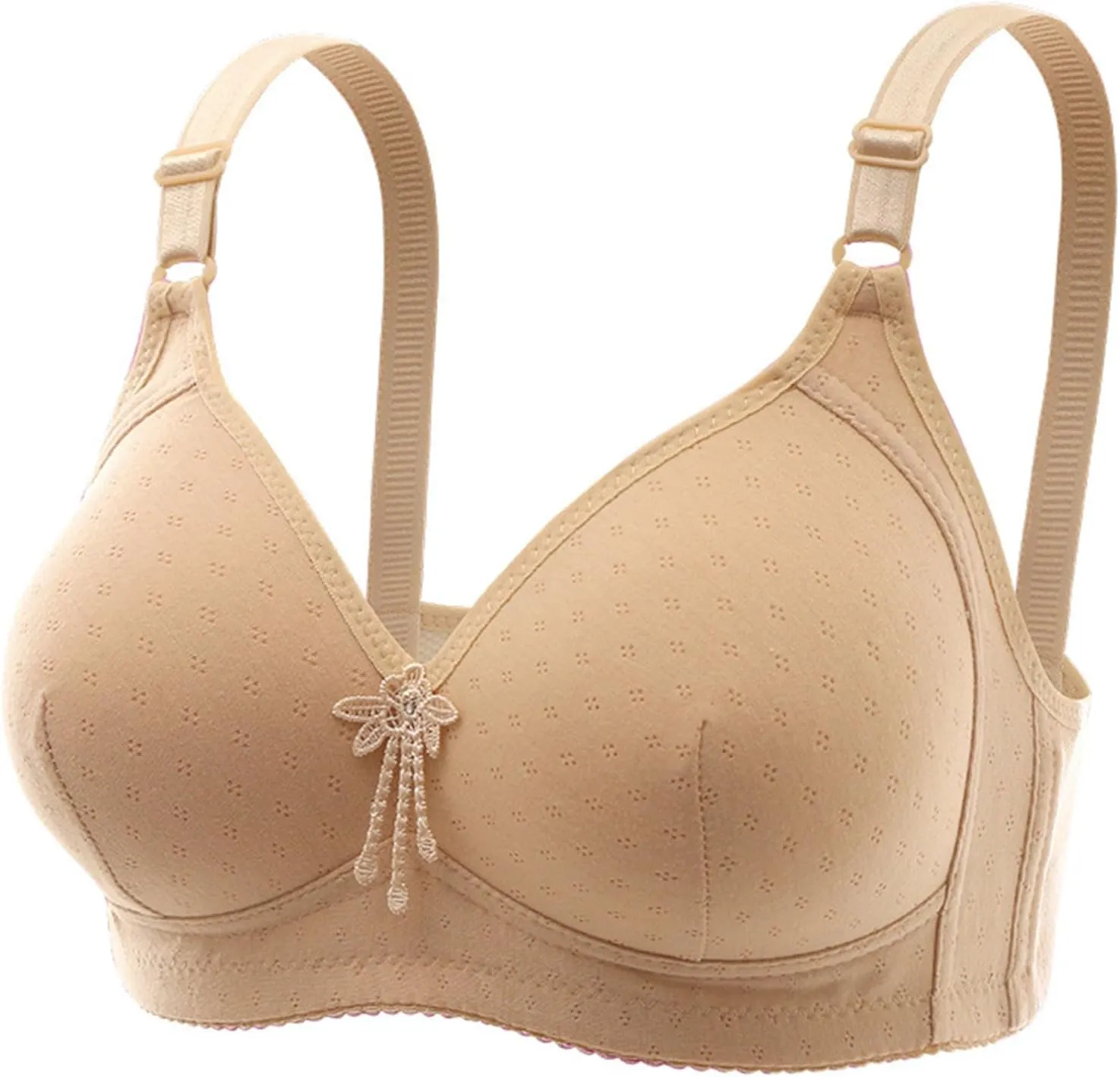 Bras for Women No Underwire Full Coverage Bra Comfortable Seamless Wireless Bras Adjustable Straps Everyday Bra