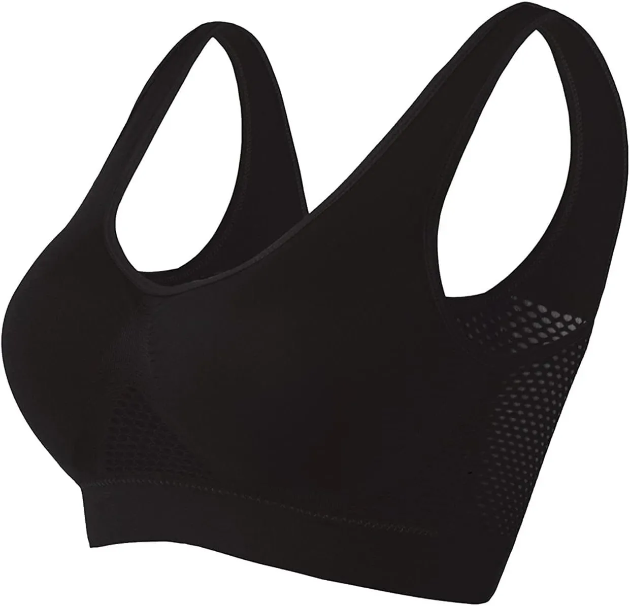 Breathable Anti-Sagging Sports Bras for Women No Underwire High Support Comfortable Bra with Cooling Lift-Up Air Tech Mesh