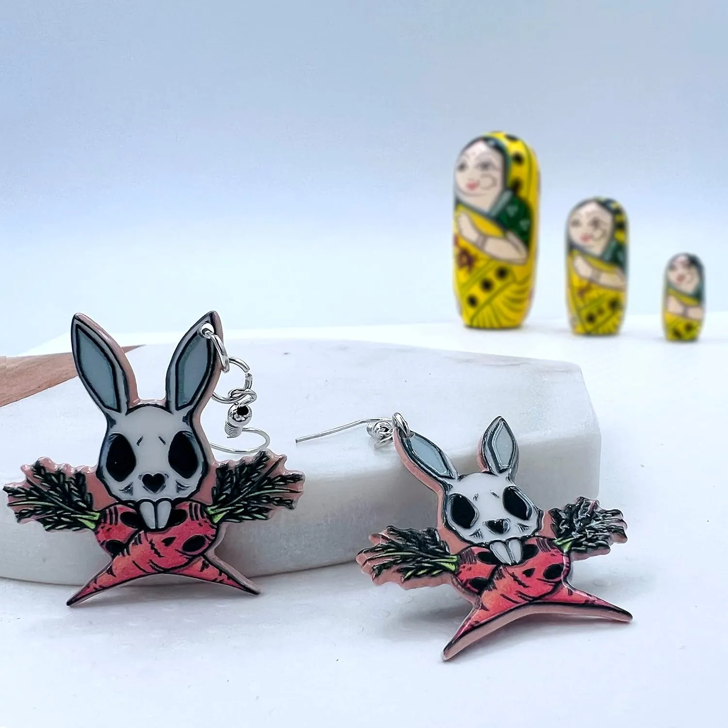 Bunny Jewelry for Women - Easter Earrings - Rabbit Jewelry Accessories - Easter Egg Earrings