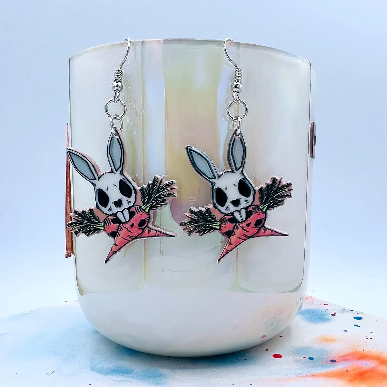 Bunny Jewelry for Women - Easter Earrings - Rabbit Jewelry Accessories - Easter Egg Earrings