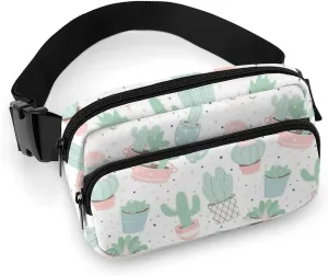 Cactus Fanny Packs for Men Women Crossbody Bags Fashion Belt Bag with Adjustable Strap Waist Pack Sling Bag for Travel Hiking Shopping