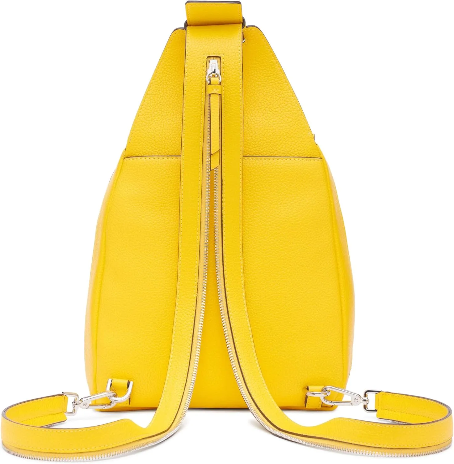 Calvin Klein Women's Myra Backpack for Women  Vegan Leather Convertible Sling Backpack, 2 Pockets, Daffodil, One Size